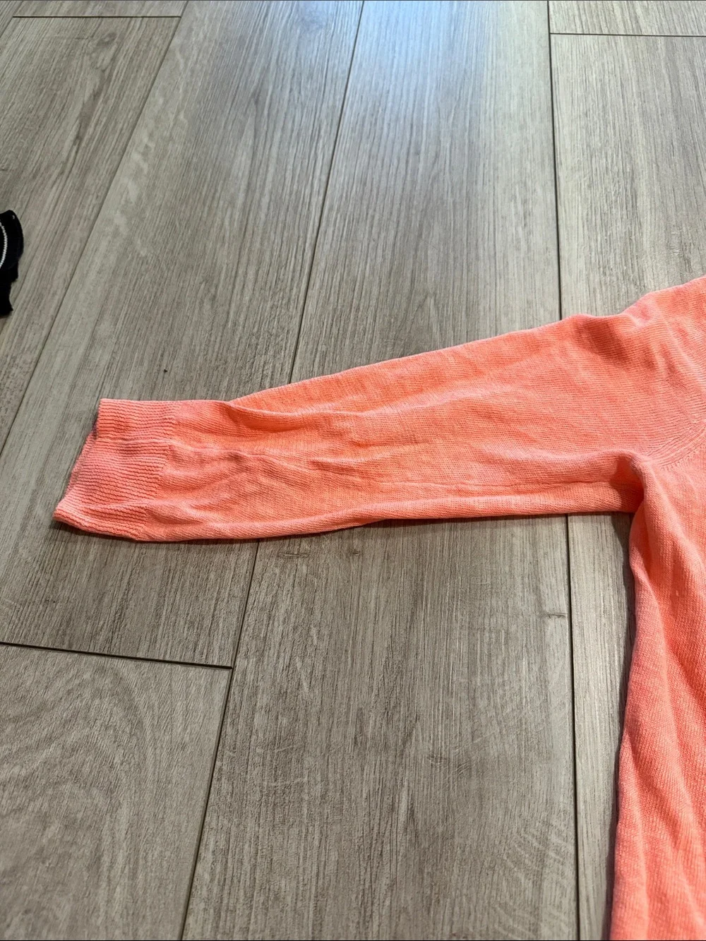 J. Crew Coral Linen Crewneck Sweater Salmon Orange Small